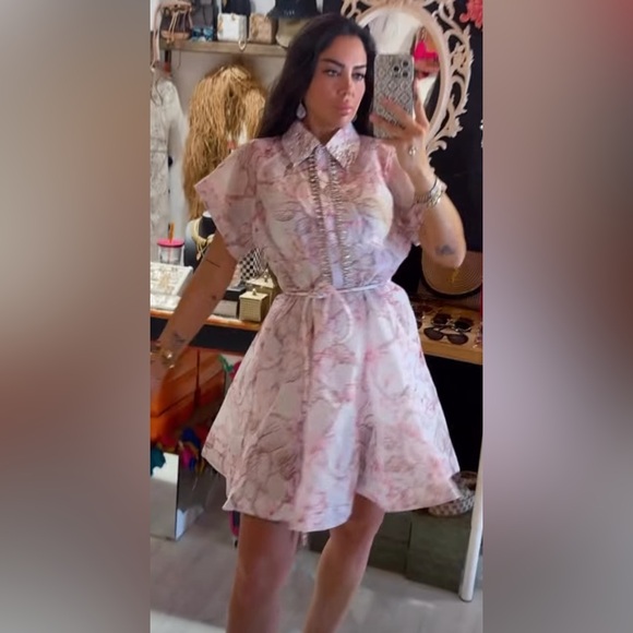 Floral Print Embellished Matchmaker Dress - Picture 6 of 13